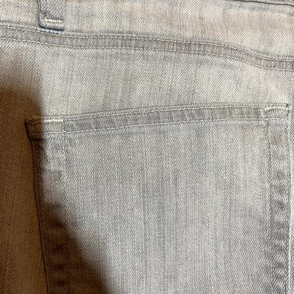 Eileen Fisher Slim Straight Jeans Organic Cotton 5-Pocket Light Gray Wash 8 - Picture 2 of 4